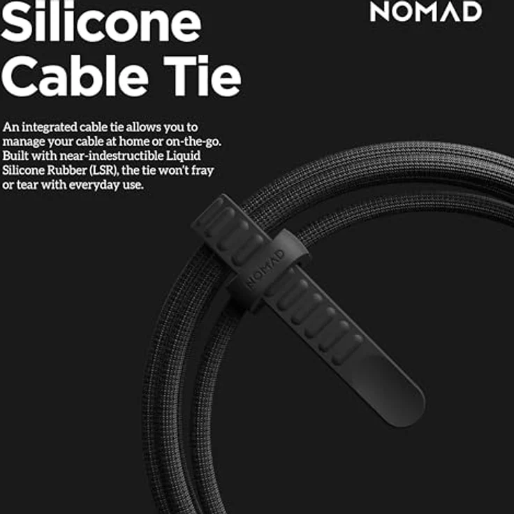 Nomad USB-C zu USB-C Kabel, 1.5m/240W, mit Polyamid® Verstärkung und Elektroplatierten Metallanschlüssen, für schnelles Laden von iPhone, iPad, MacBook, unterstützt USB-C PD – Bild 7