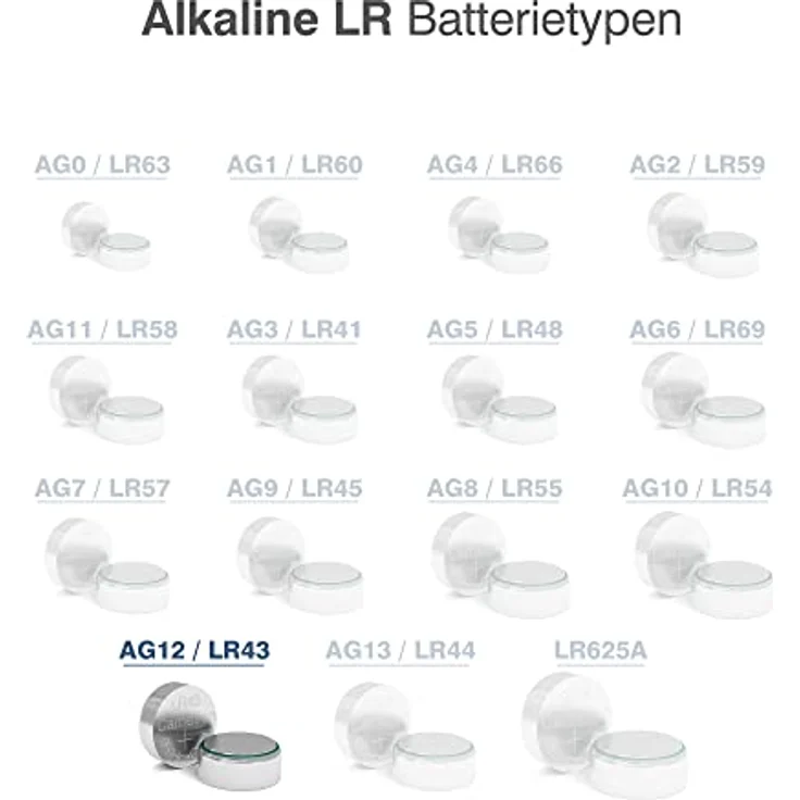 Camelion 12051012 Alkaline Knopfzellen ohne Quecksilber AG12-LR43-LR1142-386-1,5 Volt, 10er-Pack – Bild 3