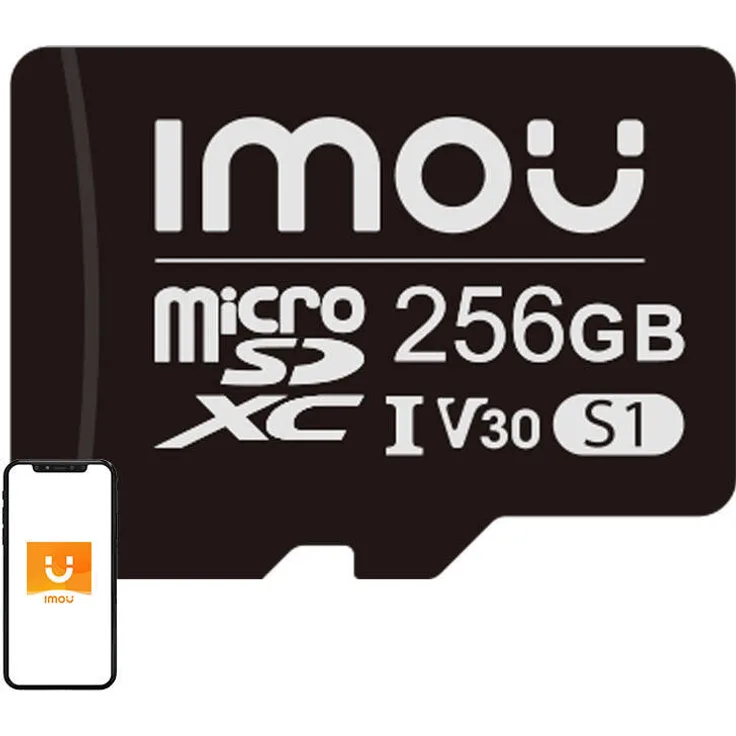 IMOU 256GB microSD Speicherkarte, UHS-I SDHC, C10/U3/V30, 95MB/s Lesegeschwindigkeit, schwarz