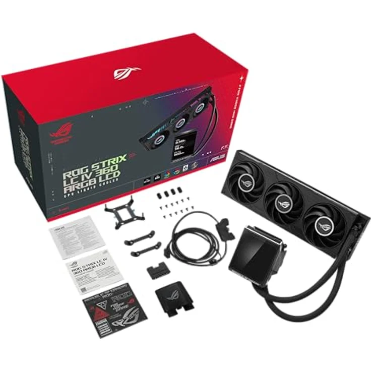 ASUS ROG STRIX LC IV 360 ARGB, All-in-One Flüssig-CPU-Wasserkühlung mit 5,08" IPS-Display und Dreifach-ARGB-Lüftern – Bild 5
