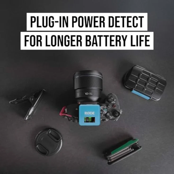 RØDE Wireless GO (Gen 3) – Kabelloses Mikrofon mit 32-Bit Float Aufnahme, automatischer Pegelregelung und 2,4 GHz digitale Übertragung, blau – Bild 9