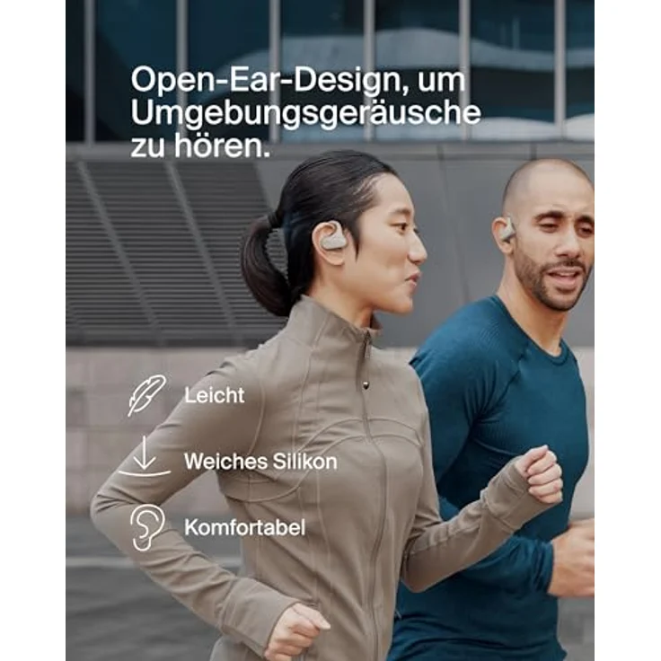 Belkin SoundForm ClearFit kabelloser Open-Ear Kopfhörer, Bluetooth, wasserfest (IPX5), Sandfarben – Bild 2