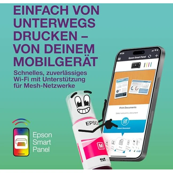 Epson EcoTank ET-4900, Multifunktionsdrucker mit Tintenstrahldruck und automatischem Dokumenteneinzug, A4, WLAN, Farbe, 3600 Seiten Druckleistung – Bild 5
