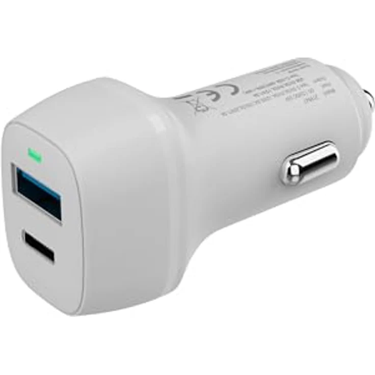 XLayer 48W Zigarettenanzünder USB C & USB Auto Adapter PD 30W & QC 3.0 Super Mini KFZ Ladegerät USBC Schnellladung Kompatibel mit iPhone 15 Pro Max 14 13, Google Pixel, Samsung weiß - Handy-Ladegerät von Xlayer mit USB Power Delivery 3.0 und Dualem Schnellladen – Bild 3