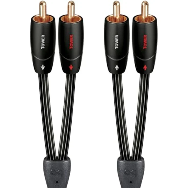 AudioQuest 1,5 m Tower RCA Audiokabel 1,5 m 2 x RCA schwarz - Audiokabel (2 x RCA, 2 x RCA, Kupfer, 1,5 m, schwarz) – Bild 2