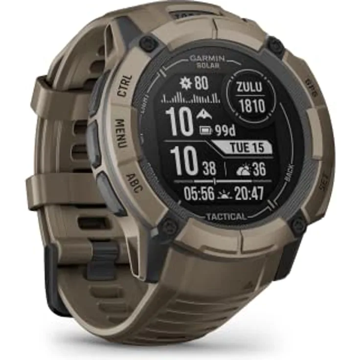 Garmin Instinct 2X Solar – GPS-Smartwatch mit unendlicher Akkulaufzeit im Smartwatch-Modus, über 40 Sport-Apps, Smart Notifications, Pay, Trainingszustand, Fitnessalter, Schlafanalyse UVM.
