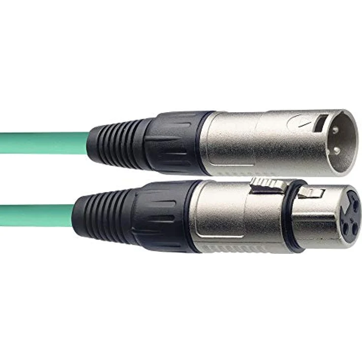 Stagg 6 m hochwertigen XLR-auf XLR-Stecker Mikrofon Kabel grün – Bild 2