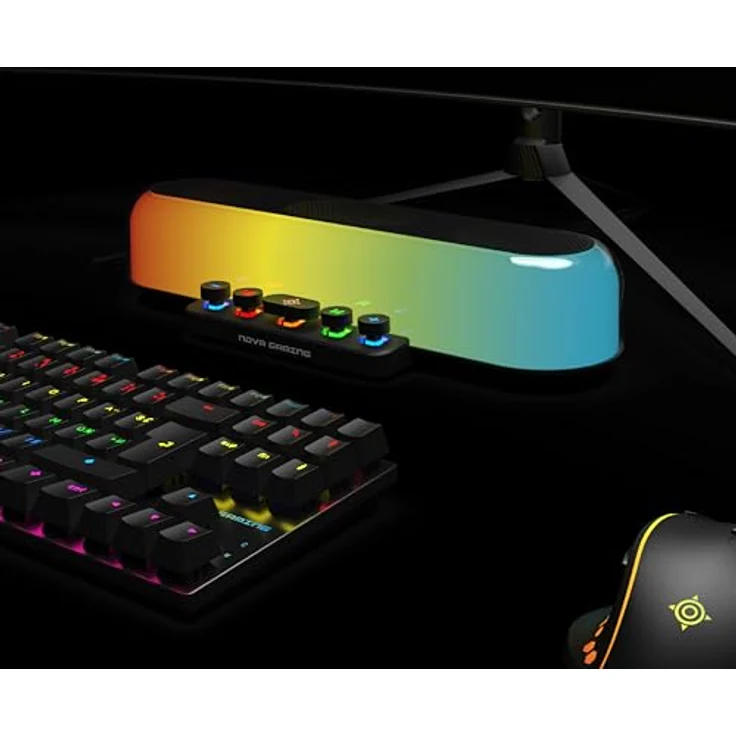 NOVA GAMING URSAE GS205, Gaming-Soundbar mit RGB-LED-Beleuchtung, schwarz, Bluetooth 5.3, 10 W Lautstärke – Bild 2