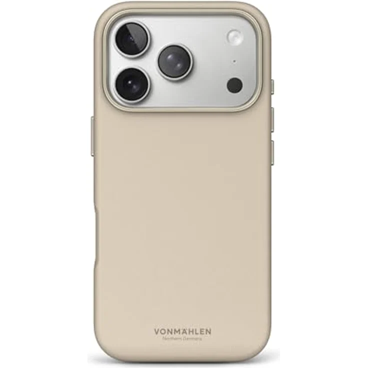 VONMÄHLEN Like Leather Case, luxuriöse Hülle aus veganem Leder für iPhone 17 Pro Max, MagSafe-kompatibel, umweltbewusst und elegant, Cream – Bild 1