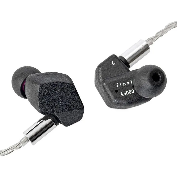 FINAL A5000, Kabelgebundene In-Ear-Kopfhörer mit exzellenter Klangqualität und Geräuschisolierung, Schwarz
