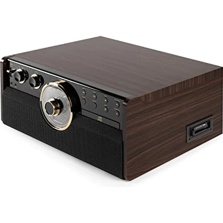 Victrola Empire 6-in-1 Plattenspieler, Bluetooth, integrierte Lautsprecher, braun – Bild 3