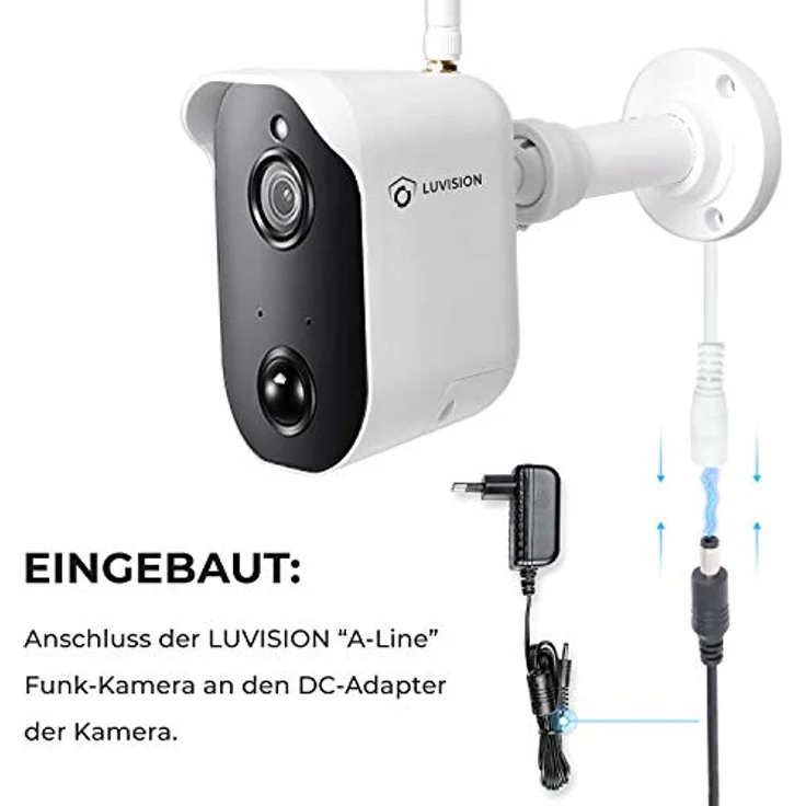 LUVISION Funk Überwachungs-Kamera Akku | Betrieb mit Akku | Full HD 2 MP 1080p | Reichweite bis 300 m | PIR-Wärmesensor | Nachtsicht | Gegensprechfunktion (Erweiterungskamera) – Bild 5
