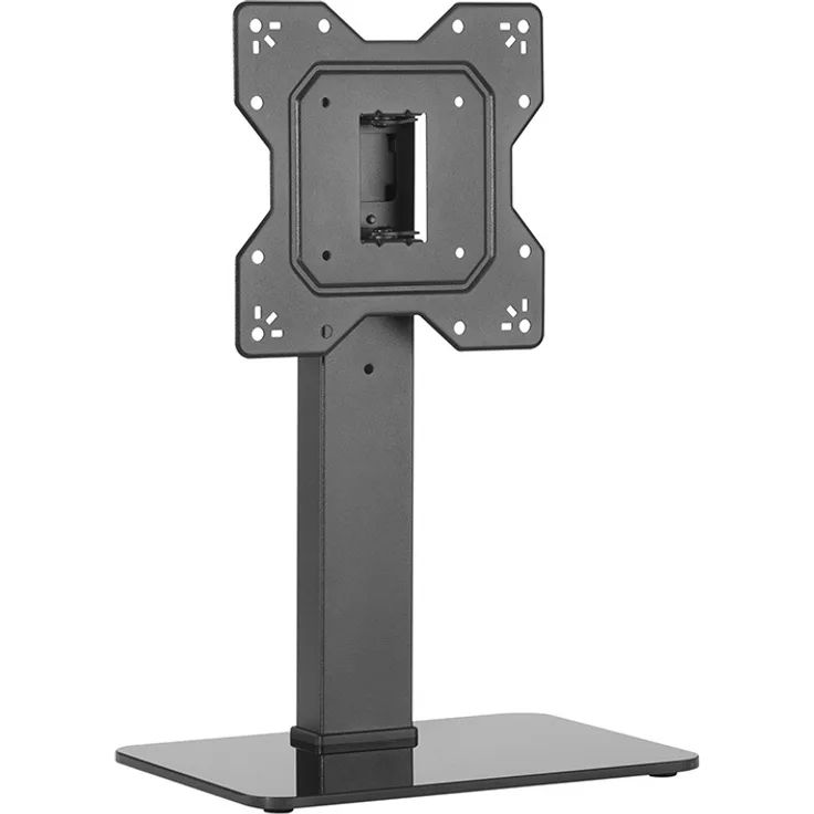 Superior SUPSTV019, TV-Halter 23-43" Schreibtischständer, grau, VESA-kompatibel bis 200x200 mm, max. Tragfähigkeit 40 kg, integriertes Kabelmanagement