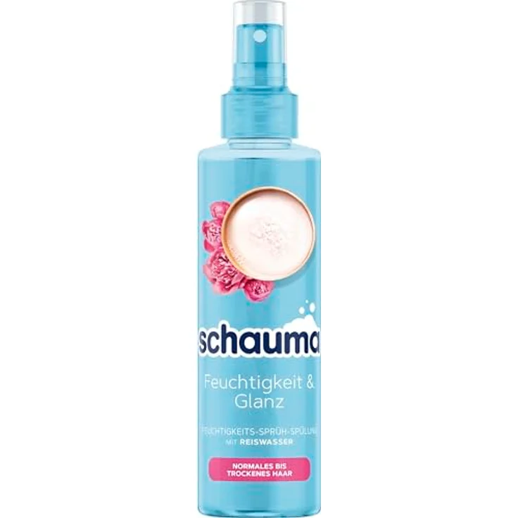 Schauma Schwarzkopf Feuchtigkeits-Sprüh-Spülung mit Reiswasser (1x 200 ml), entwirrt das Haar für leichtere Kämmbarkeit & schützt vor Föhn-Hitze, für weiches & gesundes Haar – Bild 1