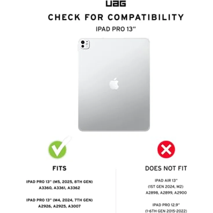 URBAN ARMOR GEAR Scout Plus Case für Apple iPad Pro 13 (M5-2025, M4-2024), Hülle mit Apple Pencil Halterung und Standfunktion, schwarz – Bild 2