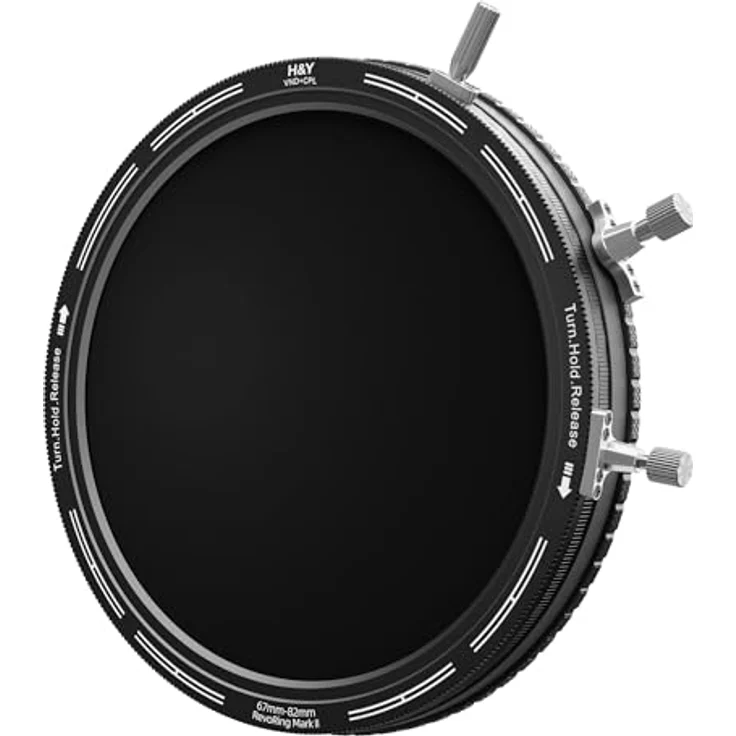 H&Y REVORING ND3-1000 und CPL Filter MkII, Kamera-Filter mit variablem ND und CPL, 67-82mm – Bild 3
