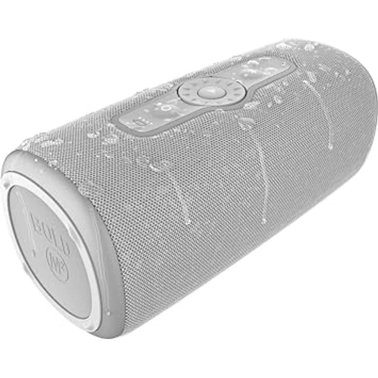 Fresh 'n Rebel Bold M2, Bluetooth Lautsprecher mit 24 Uhr spielzeit, Wasserdichter (IP67) Tragbarer musikbox Bluetooth, Party Mode, Lautstärkeregelungsring, Tiefe Bässe, Kräftige Lautstärke (Grau) – Bild 1