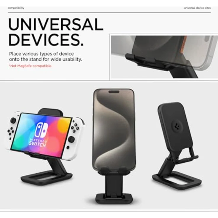 Spigen Magslide Universal Stand, Smartphone Halterung mit verstellbarem Design, Schwarz – Bild 2