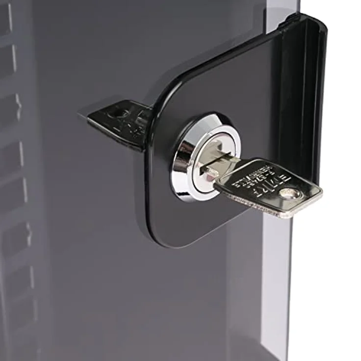 HMF 63406-02 Netzwerkschrank, Serverschrank 10 Zoll | 6 HE | Voll montiert | Glastür | Schwarz – Bild 5