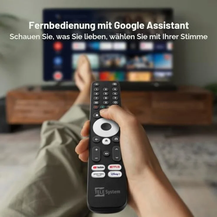 TELE System UP1 Digitaler terrestrischer Decoder, Android TV Ultra HD, Netflix zertifiziert, Chromecast, DVB-T2 HEVC, HDR10+, Bluetooth-Fernbedienung mit Google Assistant – Bild 5