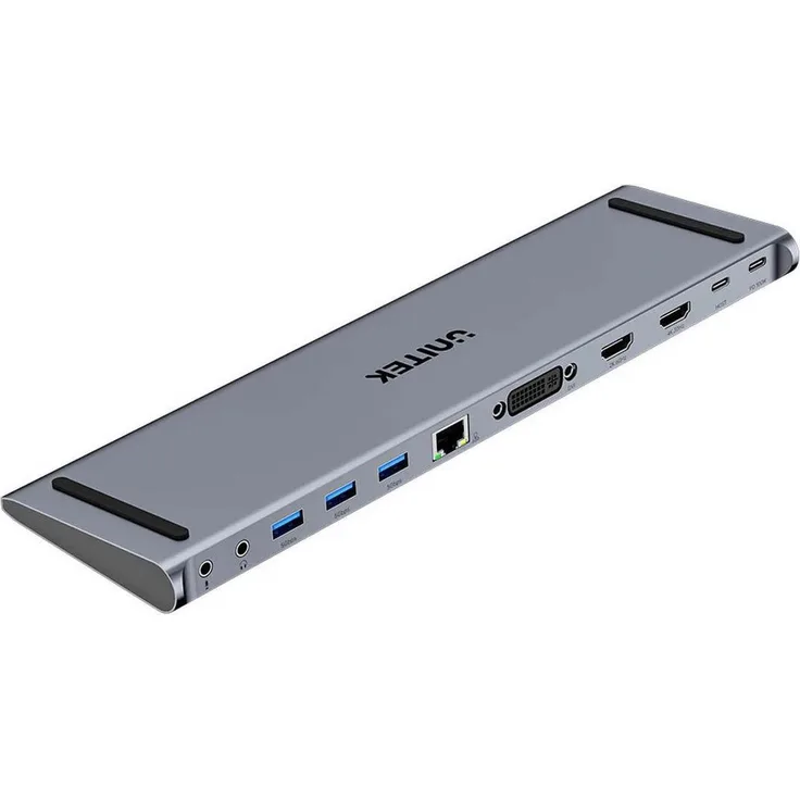 UNITEK USB-C Dockingstation mit DisplayLink 4K, 4K@30Hz, Datenübertragung bis 5 Gbps, PD 100W, schwarz