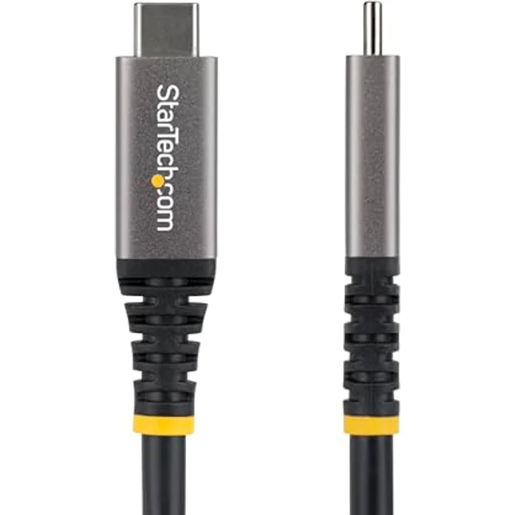 StarTech.com USB4 Kabel, 3m, 20Gbps, USB-IF-zertifiziert, 60W, 4K 120Hz DP2.1, TPE-Mantel, Schwarz – Bild 2