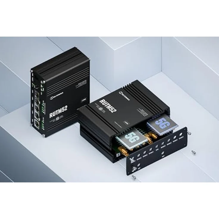 Teltonika RUTM52 Dual Active 5G Router mit 2 SIM und 2 eSIM, Schwarz – Bild 2