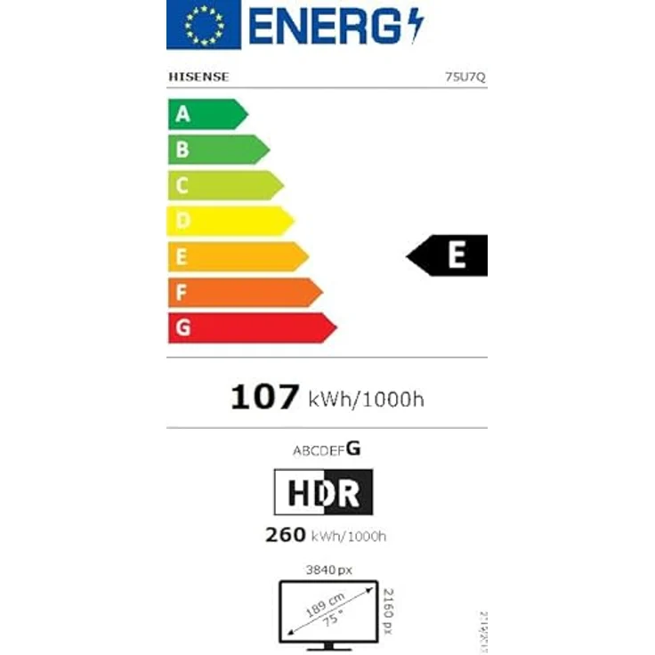 Hisense 75U7Q, 75 Zoll 4K Mini LED ULED Smart TV mit Hi-View AI Engine, 144Hz Game Mode Pro, FreeSync Premium, Dolby Vision IQ Atmos und Built-in Subwoofer – Bild 4