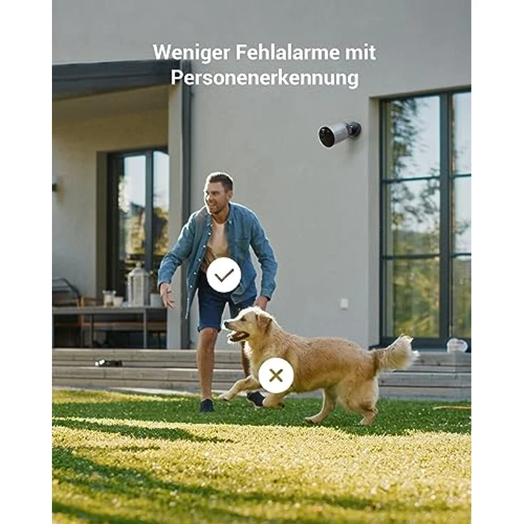 EZVIZ Akku Überwachungskamera, 2MP kabellose Outdoor Kamera mit 7800mAh Akku, PIR Sensor, Aktive Verteidigung und Spotlights, Farbnachtsicht, 2-Wege-Audio, IP66 wetterfest, 32GB eMMC, BC1C(eLife) – Bild 2