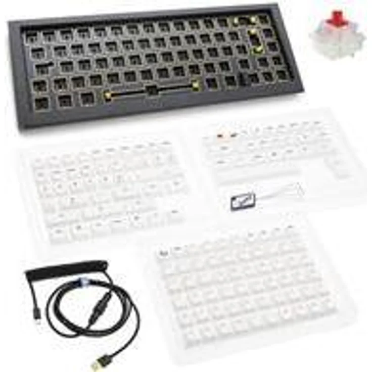 Ducky Outlaw 65 Gaming-Tastatur Barebone, RGB, 65%-Typ, USB-A/C, Double-shot PBT keycaps, hot swappable switches, schwarz