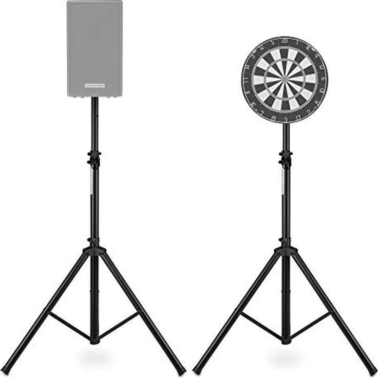 Pronomic SPS-1A Boxenstativ Alu (Boxenstativ aus Aluminium, stabile, extra breite Dreibein, 125-185 cm, auch als Dartstativ oder Fotostativ verwendbar) schwarz – Bild 3