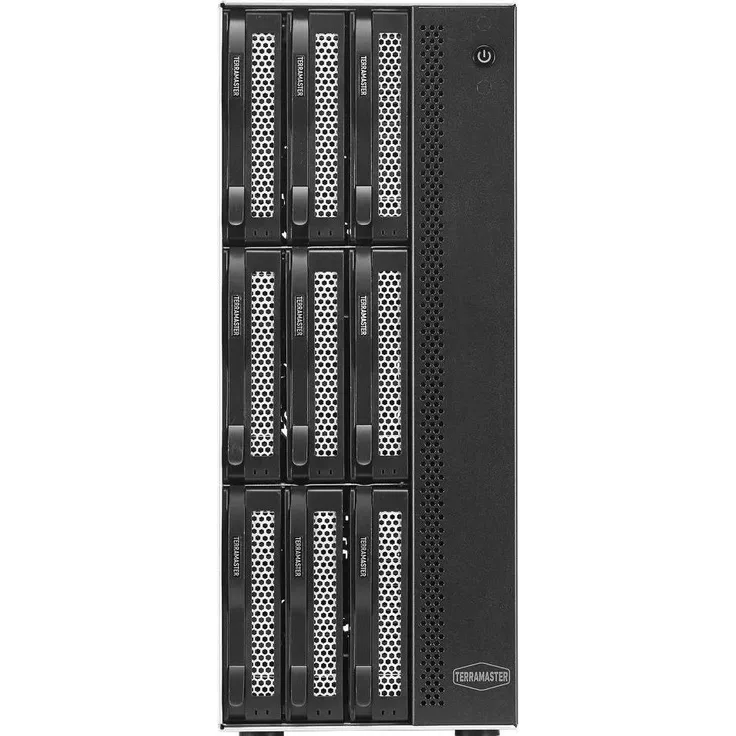 Terramaster T9-500 Pro SMB NAS 9-Bay, Intel i7-1255U, 16 GB DDR5, 2x 10 GbE, erweiterbar bis zu 9 Festplatten