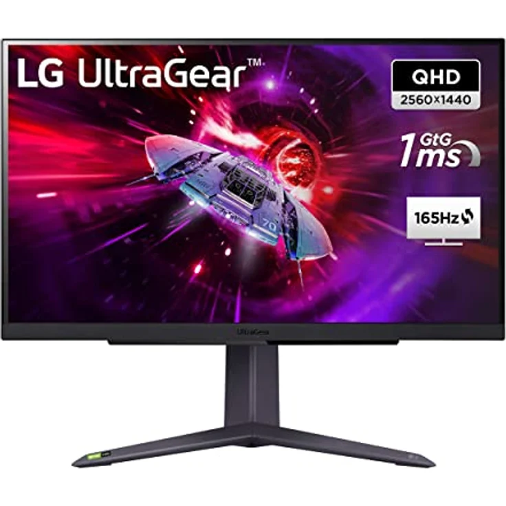 LG Electronics 27GS75QX-B.AEU UltraGear™ QHD Gaming IPS-Monitor 27" (68,4 cm), 2560 x 1440, 1ms GtG, 180 Hz, HDR10, NVIDIA G-Sync Compatible, AMD FreeSync - Schwarz – Bild 1
