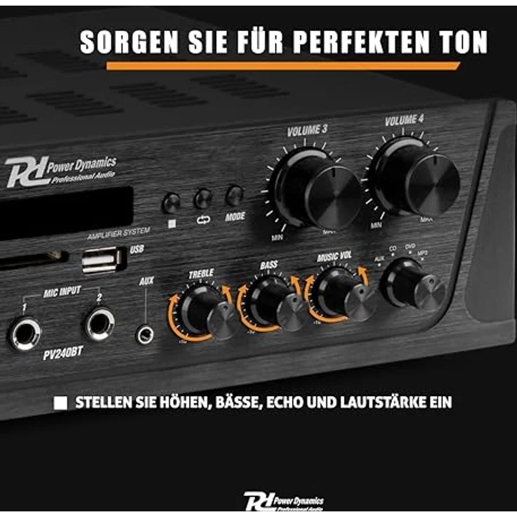 Power Dynamics PV240BT 4-Zonen-Audio-Verstärkersystem 400W – Bild 5
