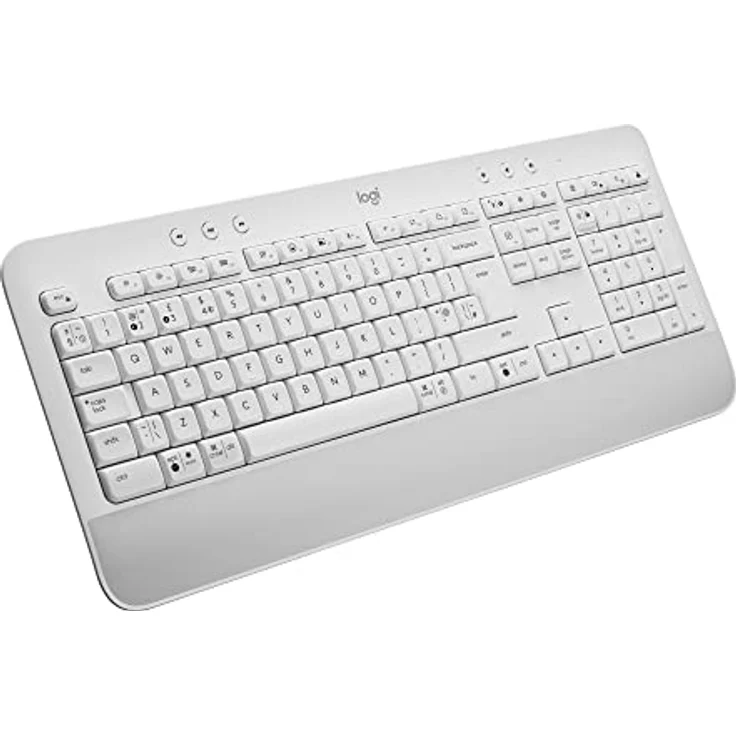 Logitech Signature K650 Comfort kabellose Tastatur mit Handballenauflage, BLE Bluetooth/Logi Bolt USB-Empfänger, Soft-Touch-Tastatur, Numpad, PC/Windows/Mac, Italienisches QWERTY - Weiß – Bild 1