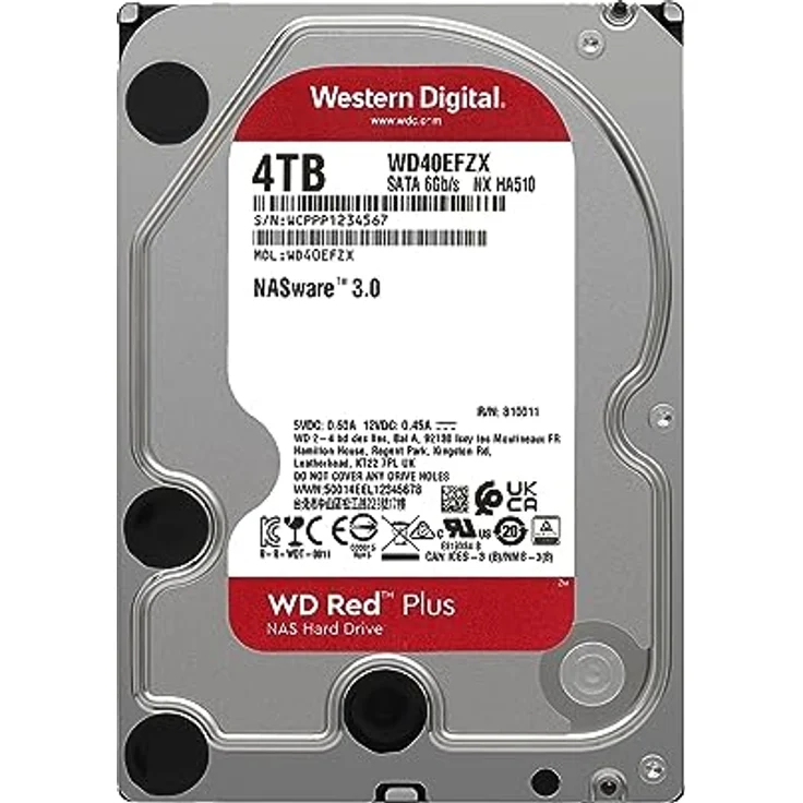 WD Red Plus NAS Hard Drive WD40EFZX - Festplatte - 4 TB - intern - 3.5 Zoll (8.9 cm) - SATA 6Gb/s - 5400 rpm - Puffer: 128 MB – Bild 2