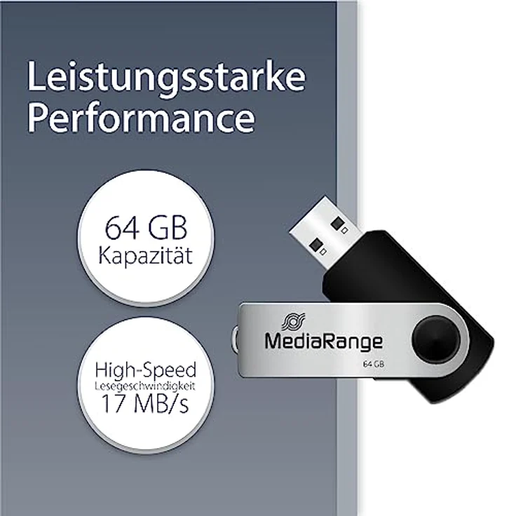 Bestmedia Platinum Twister 64 GB silber/orange (MR912) – Bild 3