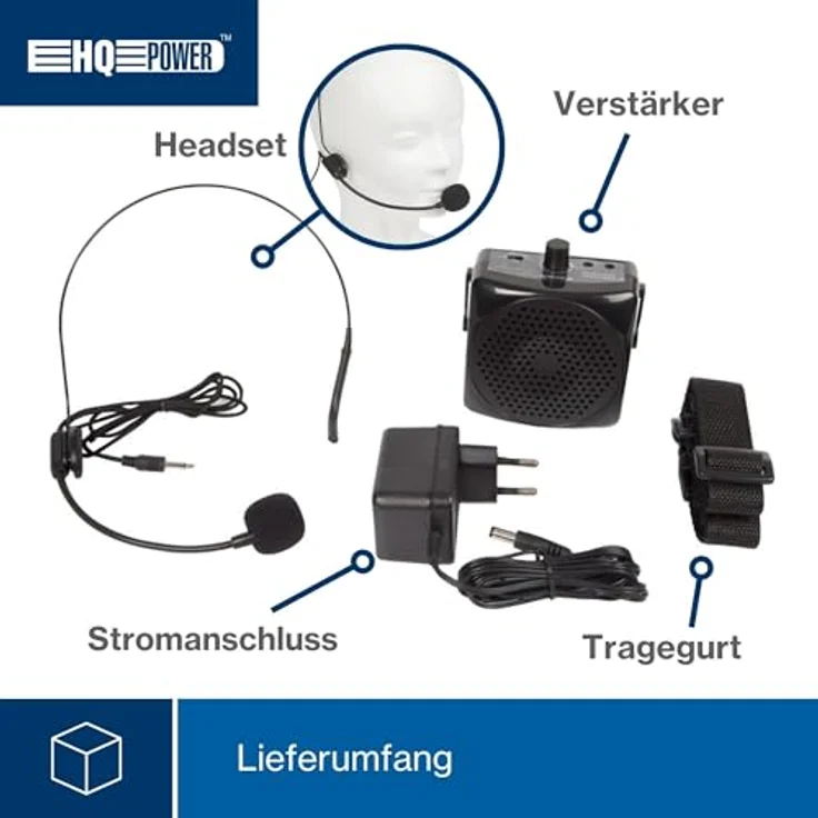 Velleman Mobiles PA-System, Passiver PA Lautsprecher für Klassenzimmer und Messen, Schwarz – Bild 7