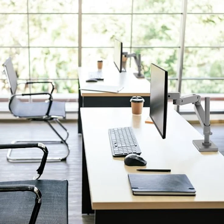 Ergotron LX Pro Monitor Arm, hohe Säule, Tischhalterung für Monitore bis 34 Zoll, Constant Force Technologie, Grau – Bild 3