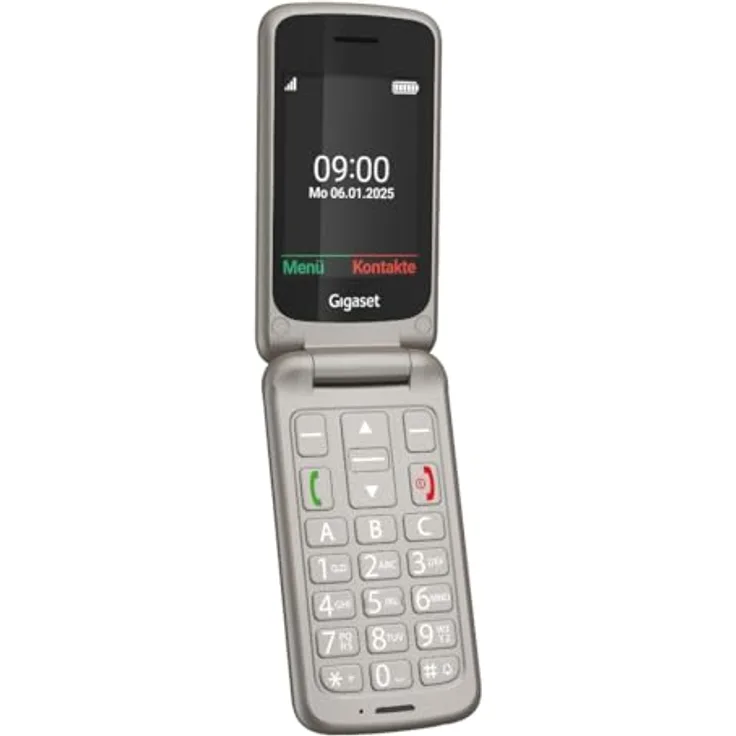 Gigaset GL595 2G Smartphone mit 2,8" TFT-Farb-Display, 0,3 MP Kamera, Single SIM, Titanfarben, versandkostenfrei