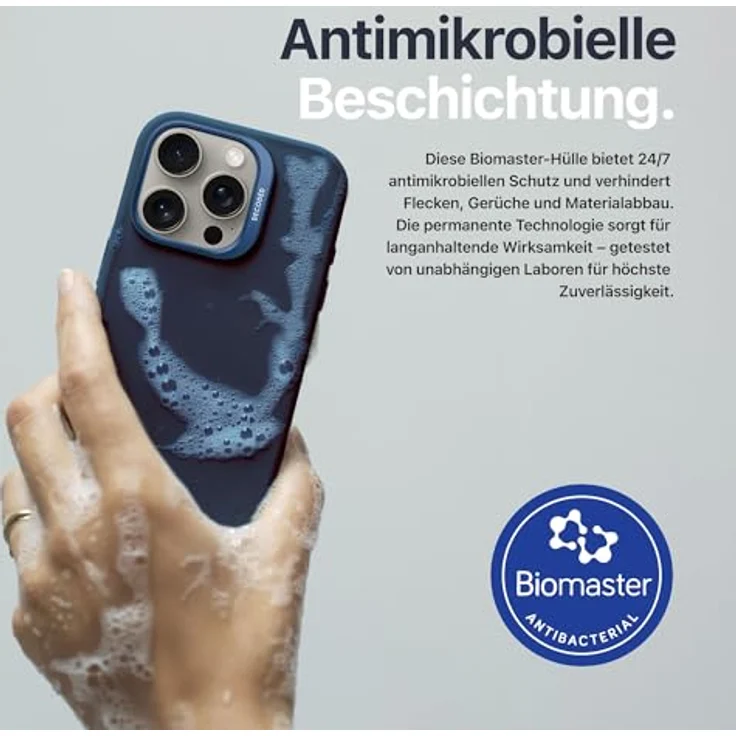 DECODED AntiMicrobial Silicone Backcover für iPhone 16 Pro Max, Schutzhülle mit antimikrobieller Formel und MagSafe-Kompatibilität – Bild 2