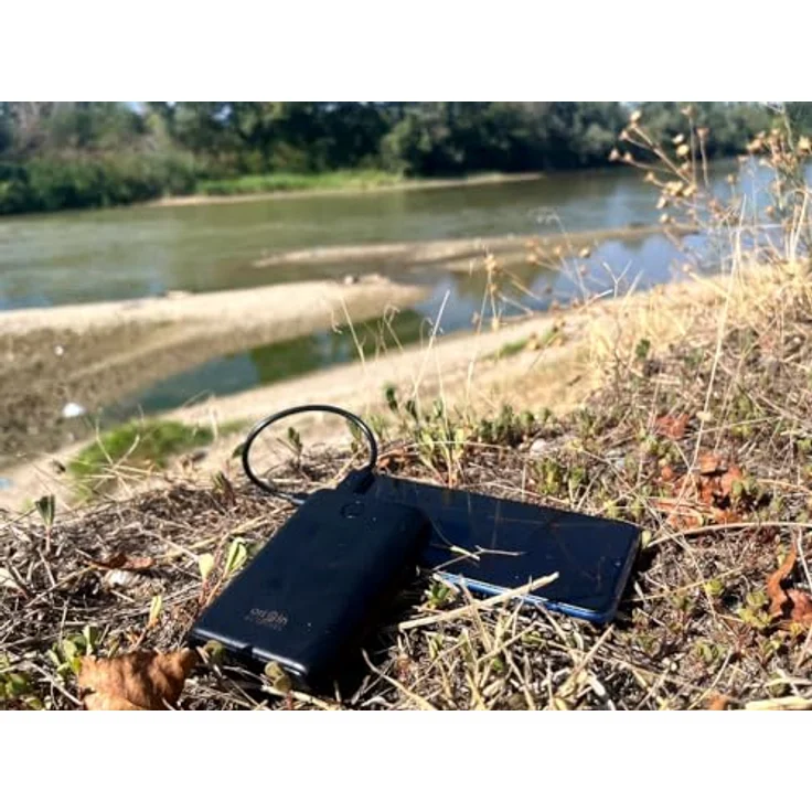 Origin Outdoors Powerbank-180883, kompakte Powerbank mit hochwertigem Lithium-Polymer-Akku, schwarz, 9 x 6.4 x 2.3 cm, mit Statusanzeige und geeignet für Heizkissen – Bild 5