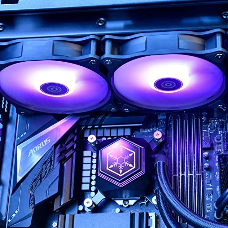 SilverStone Technology SST-PF240-ARGB-V2 - PermaFrost Premium-Wasserkühler, zweifach einstellbare 120-mm-PWM, ARGB, Intel/AMD – Bild 3