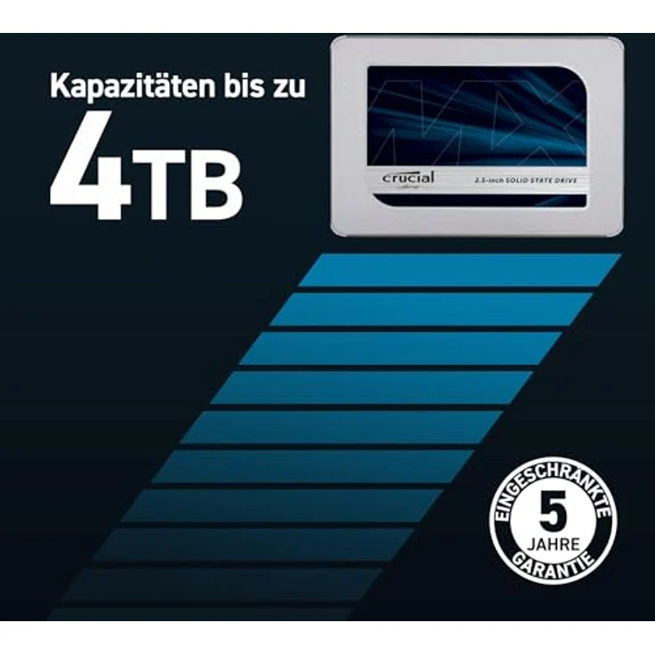 Crucial MX500 2.5 Zoll 4000 GB Serial ATA III 3D NAND (CT4000MX500SSD1) – Bild 5