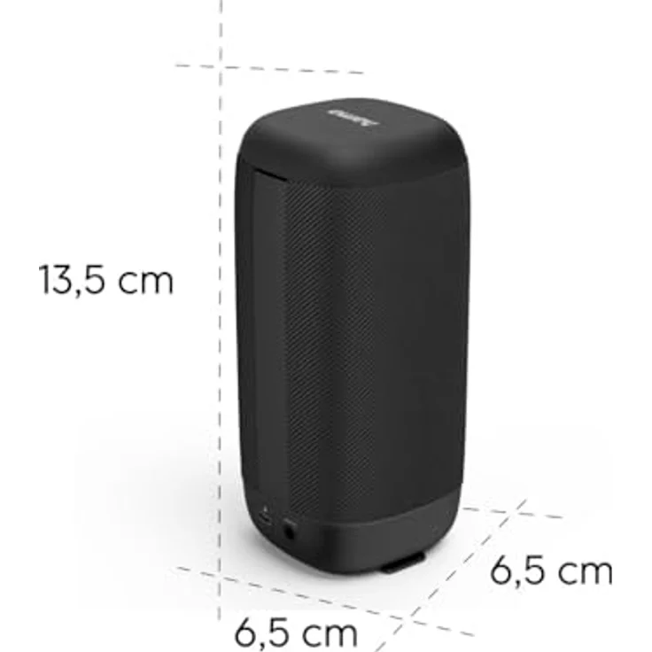Hama Tube 4.0, Bluetooth Lautsprecher 3,5 W mit bis zu 12 h Laufzeit, Schwarz – Bild 6