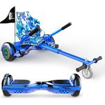 Mega Motion Balance Scooter Kart A03, 6.5" Hoverboard mit Hoverkart, Bluetooth Lautsprecher, LED-Light - blau