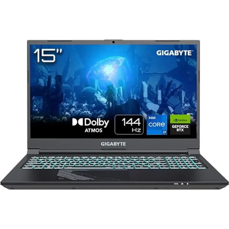 Gigabyte G5 Gaming Laptop | 15,6" 144Hz IPS Display | Intel Core i7 13620H | Nvidia GeForce RTX 4050 | Windows 11 | G5 MF5-H2DE354KH, schwarz