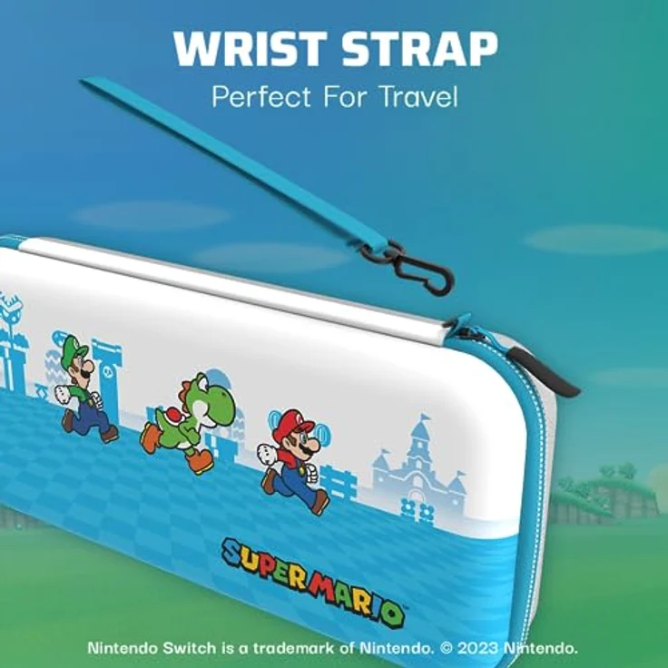 PDP Mario Escape - Miscellaneous Bag - Travel Case mit integriertem Stand für Nintendo Switch™, Nintendo Switch™ Lite und Nintendo Switch™ - OLED Model, Schwarz – Bild 3