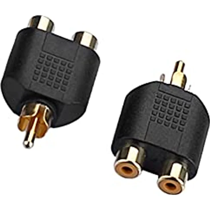 Sienoc 5 PK Audio-Adapter Chinch Cinch-Stecker auf 2x Cinch-Kupplung Y-Adapter Verteiler – Bild 4
