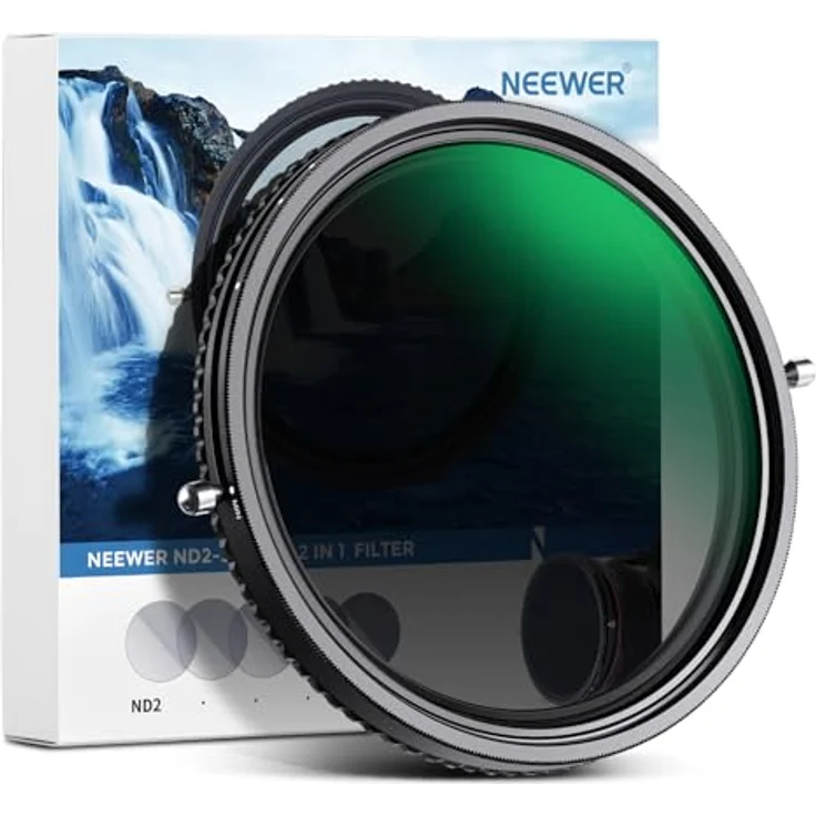 NEEWER 2-in-1 52 mm Variabler ND-Filter ND2–ND32 & CPL-Filter, HD-Glas mit 30-lagiger Nano-Beschichtung, ultradünner Aluminiumrahmen – Bild 1